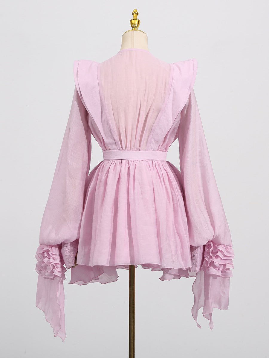 Dress with Asymmetric Design and Cut-Out Details