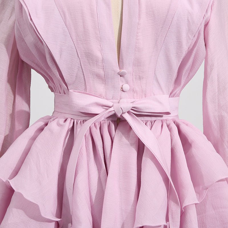 Dress with Asymmetric Design and Cut-Out Details