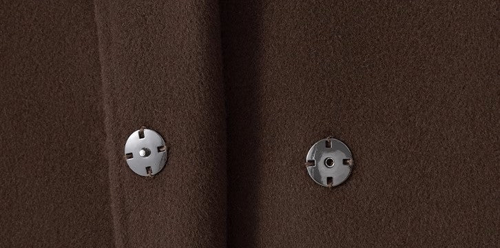 Elegant Wool And Cashmere Coat With Fitted Cut And Suit Collar