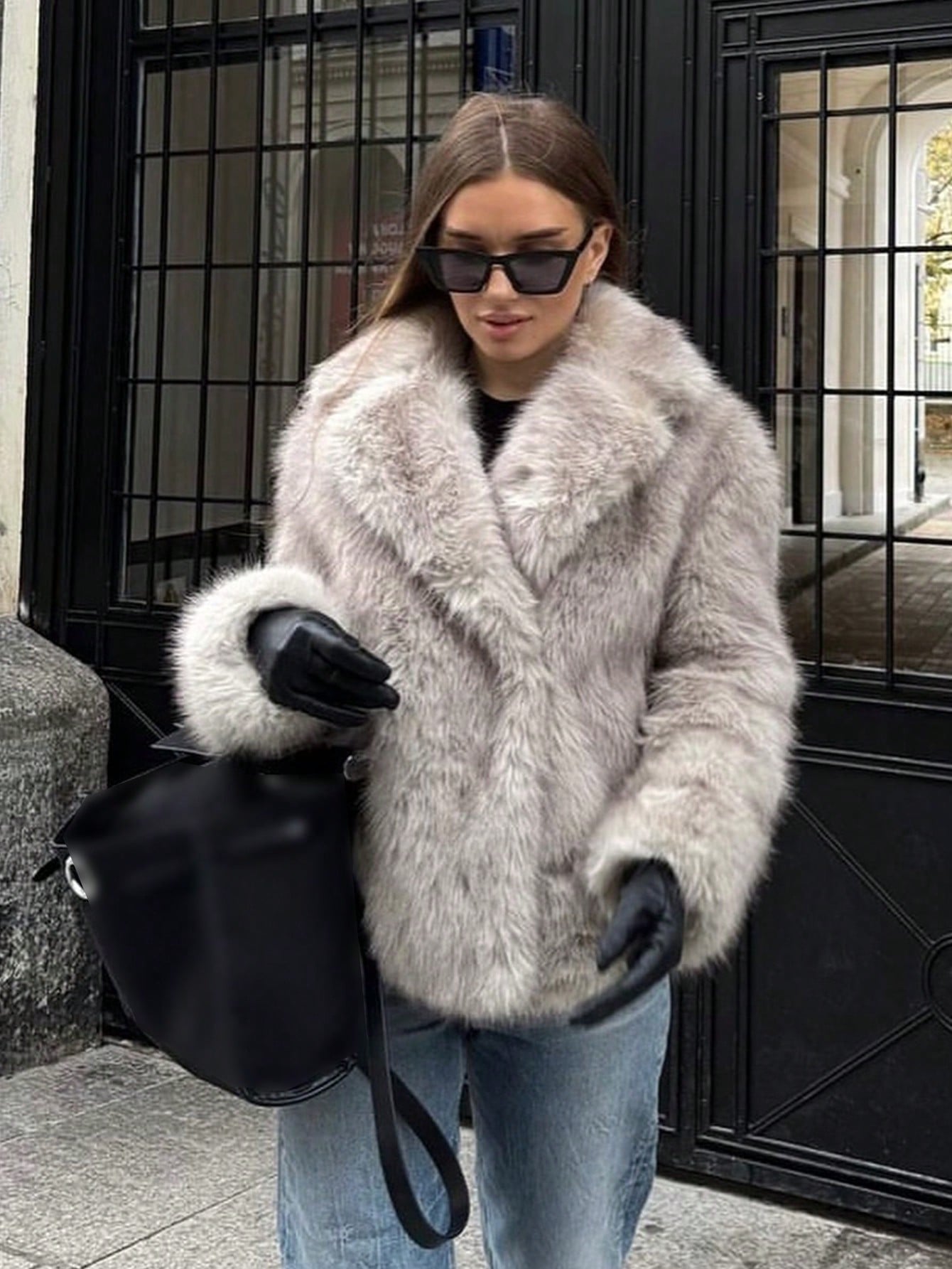 Faux Fur Effect Coat