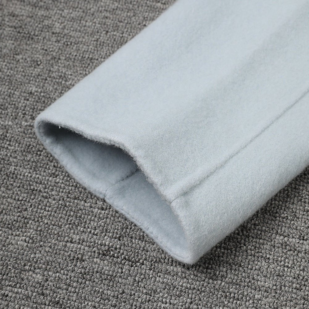 Long Baby Blue Wool Coat