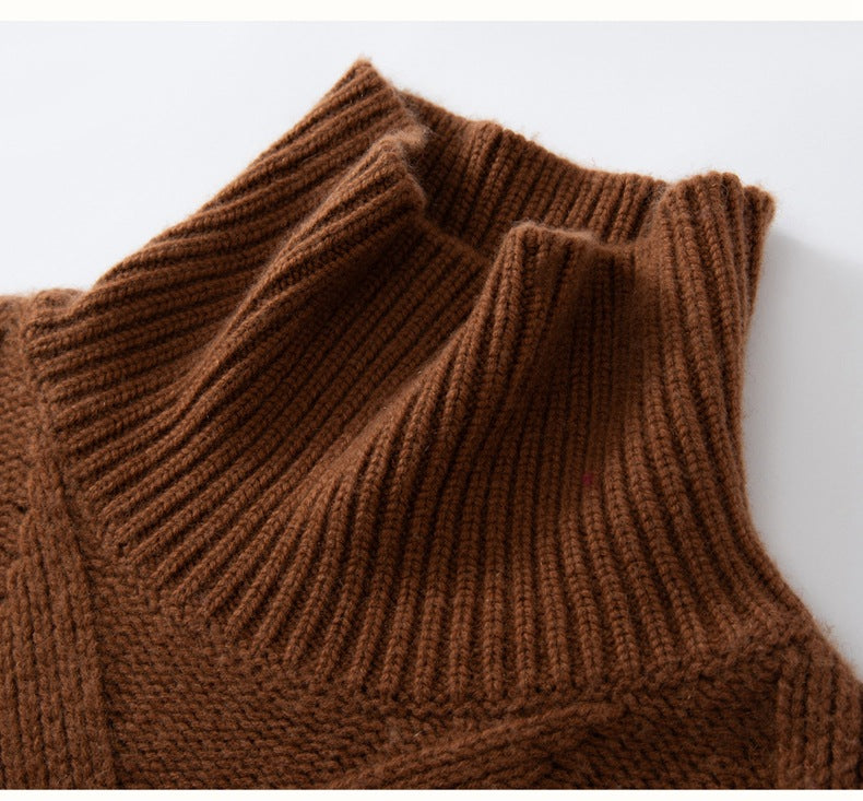 Elaris Cozy High-Neck Cashmere Sweater