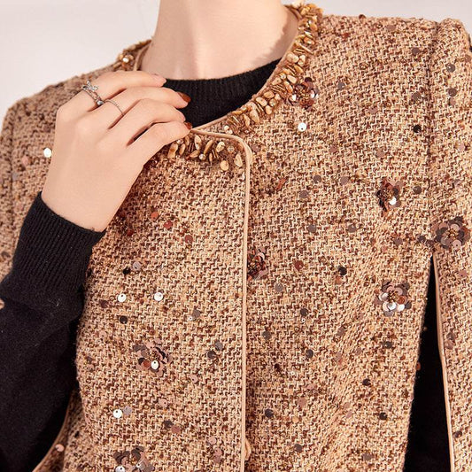 Mocha Mousse Cape Jacket