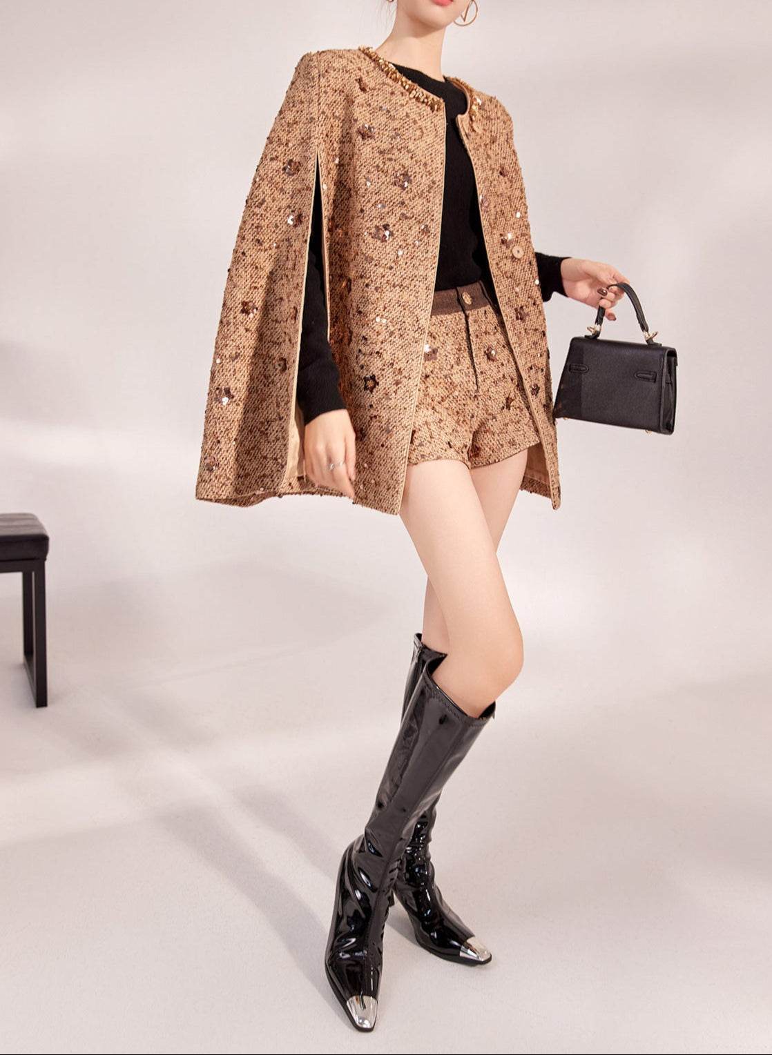 Mocha Mousse Cape Jacket