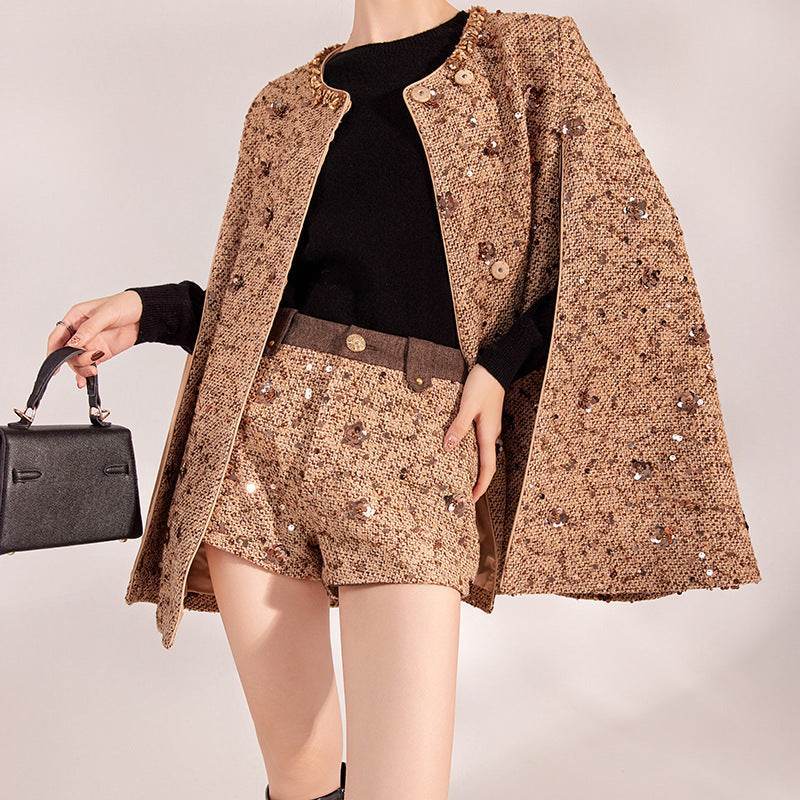 Mocha Mousse Cape Jacket